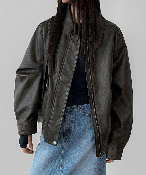 매니크 [무료배송][3천장판매] 세크 레더 자켓