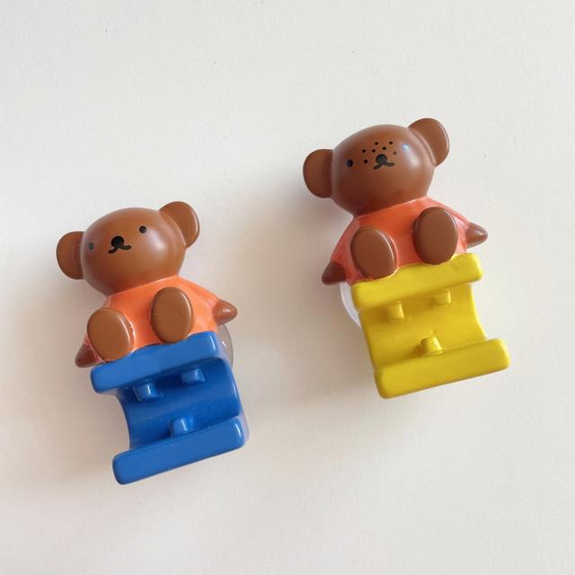 흡착식 칫솔꽂이 곰돌이 캐릭터 가로형 미피 칫솔걸이 2colors (보리스,바바라)