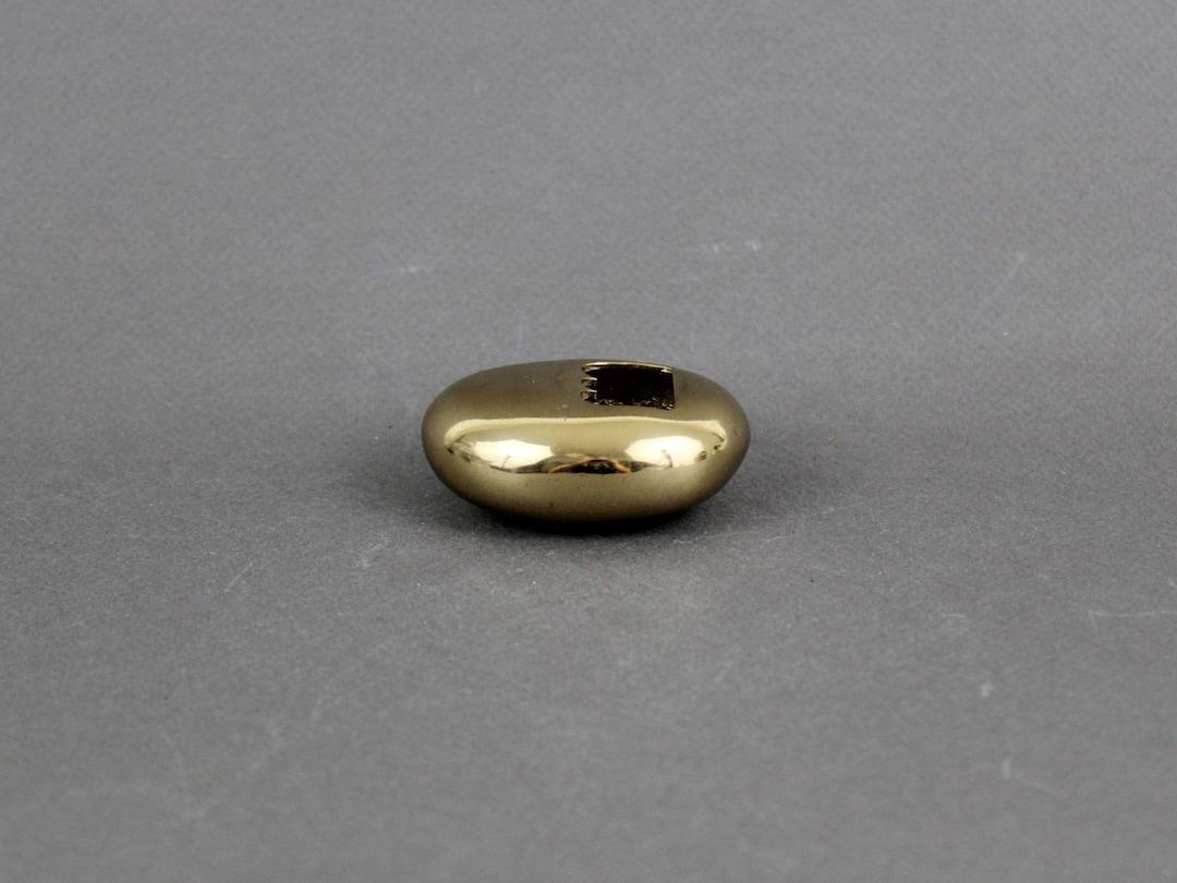 Vintage 1970s MONIQUE GERBER bronze bottle opener, Pebble shaped sculpture, Bar cart decor