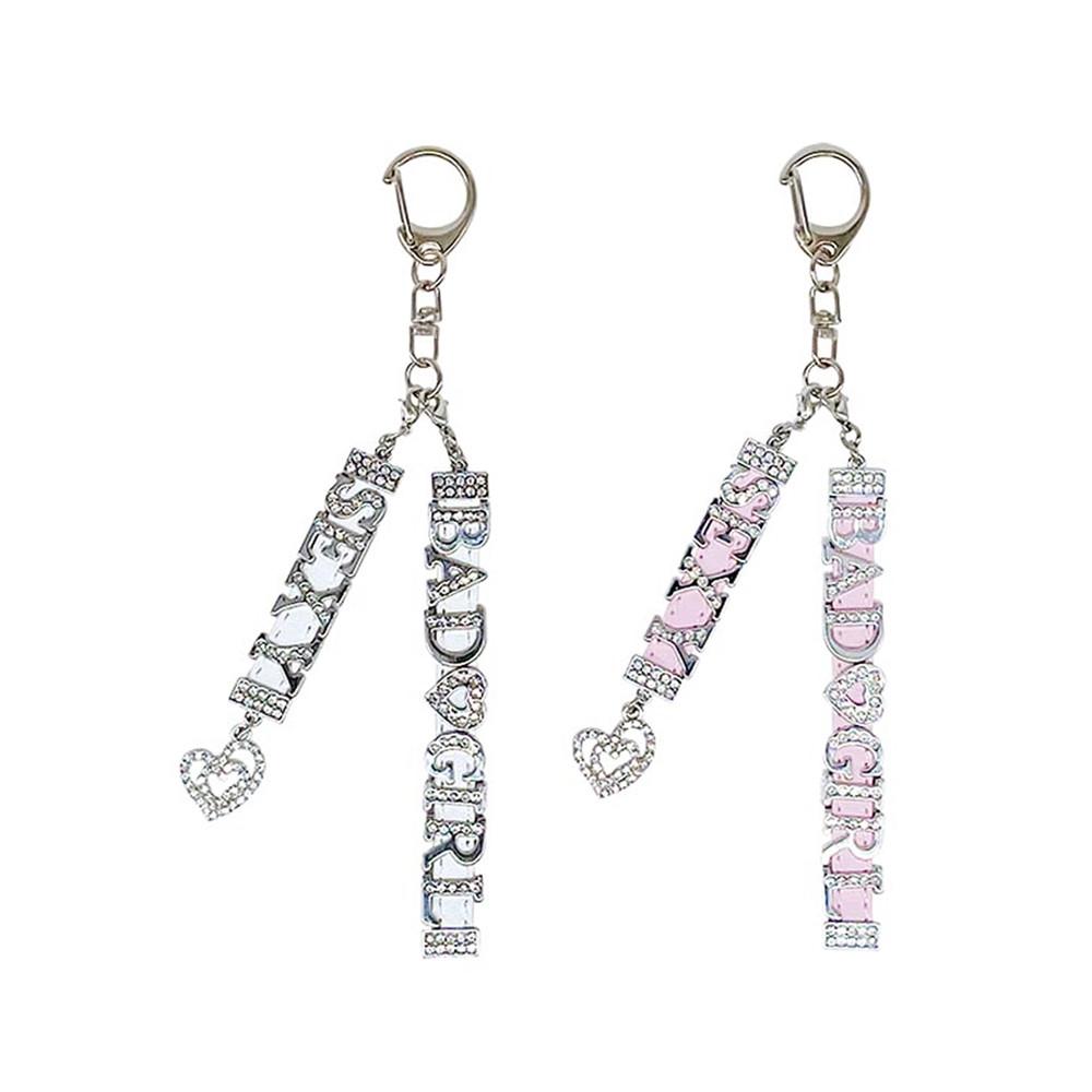 [할미슈퍼] 레더 큐빅 이니셜 스트랩 - BAD GIRL