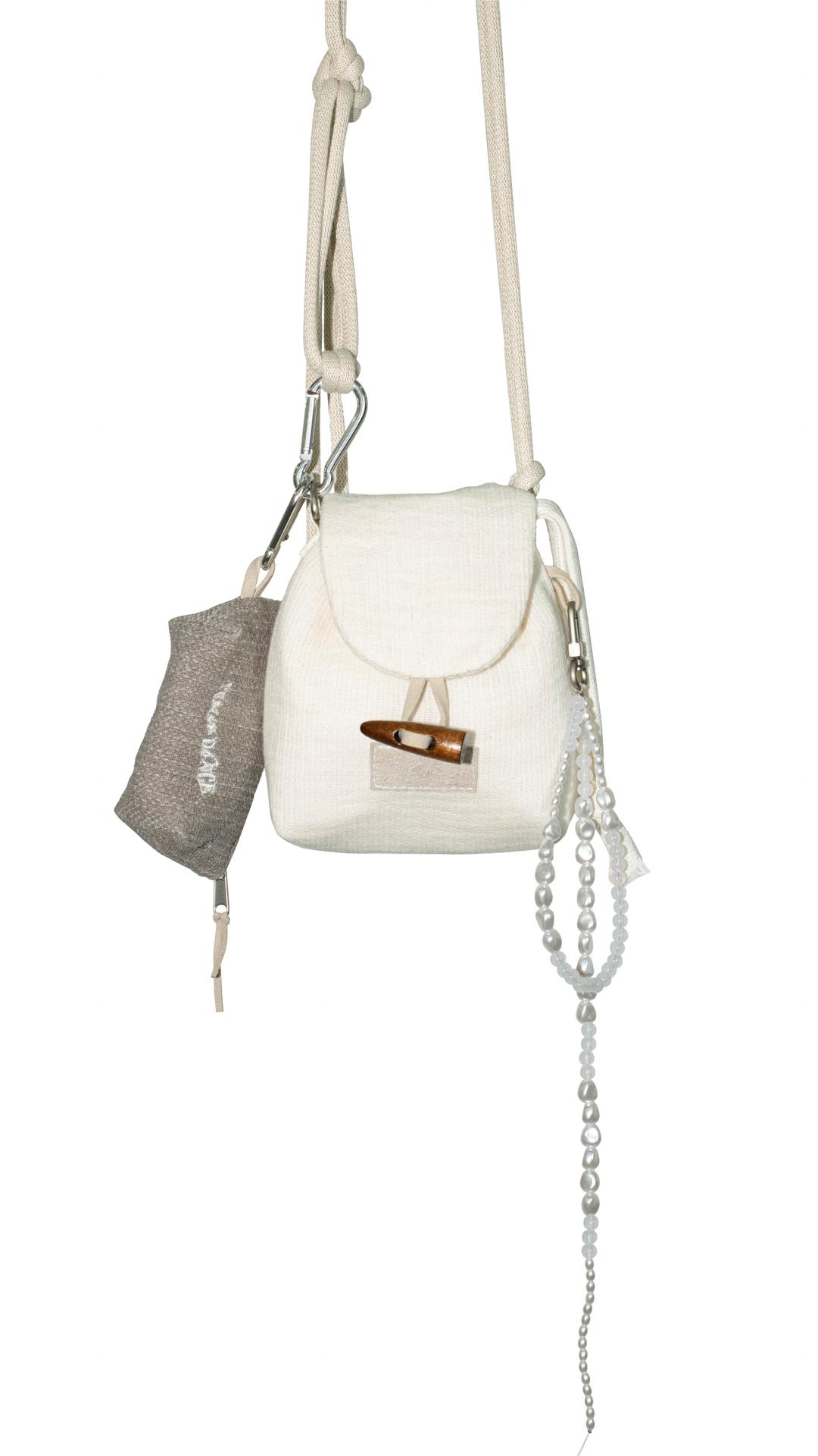 Mini keyring bag_ivory