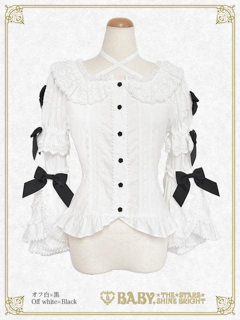 Eléonore blouse - Off white x black White x Black