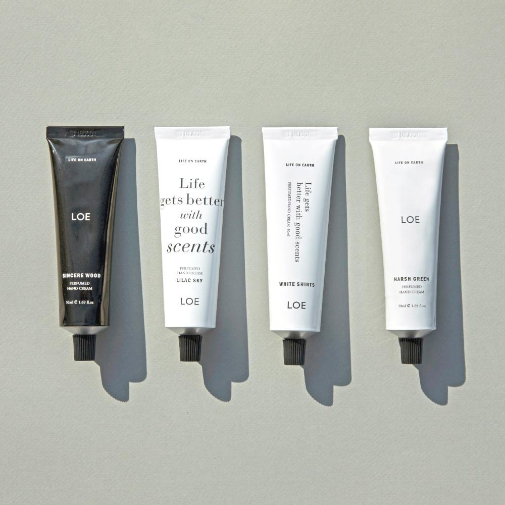 로에 퍼퓸드 핸드크림 50ml / 하쉬그린, 신시어우드, 라일락스카이, 화이트셔츠