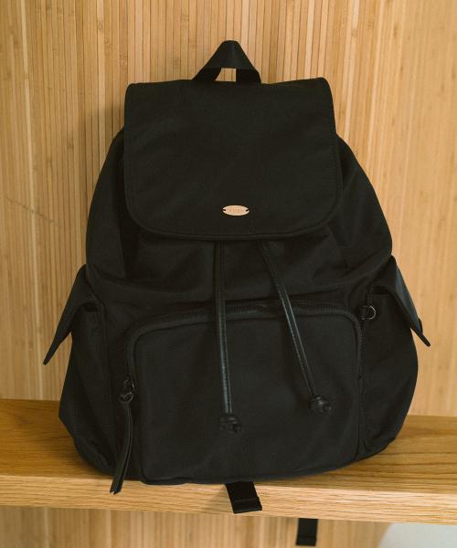POCKET NYLON BACKPACK_BLACK
