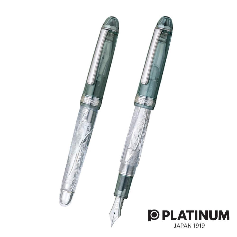 플래티넘 만년필 한정판 센츄리 14K 후지 운케이 키누구모 KINU-GUMO