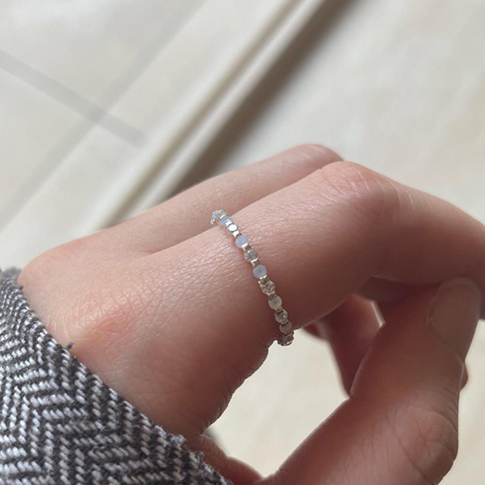 실버925 이터니티 큐빅링 사람이 소중한 가게 생리대지원 기부반지 후원반지