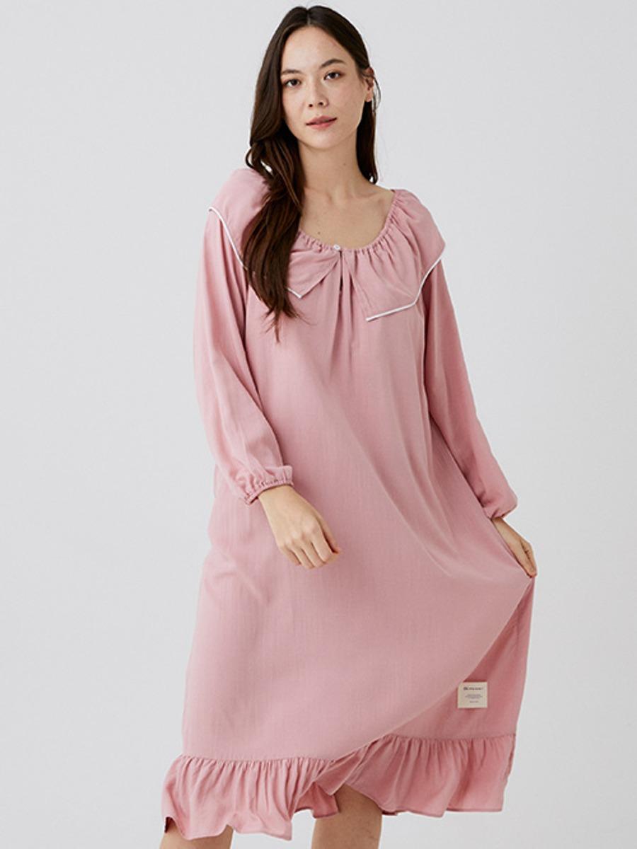 레이온 러플 원피스 파자마