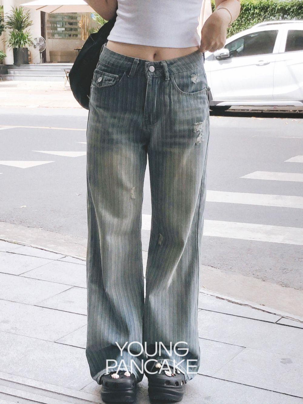 [2차/핏미침/여름용] Dive stripe washing denim jean (S~M)