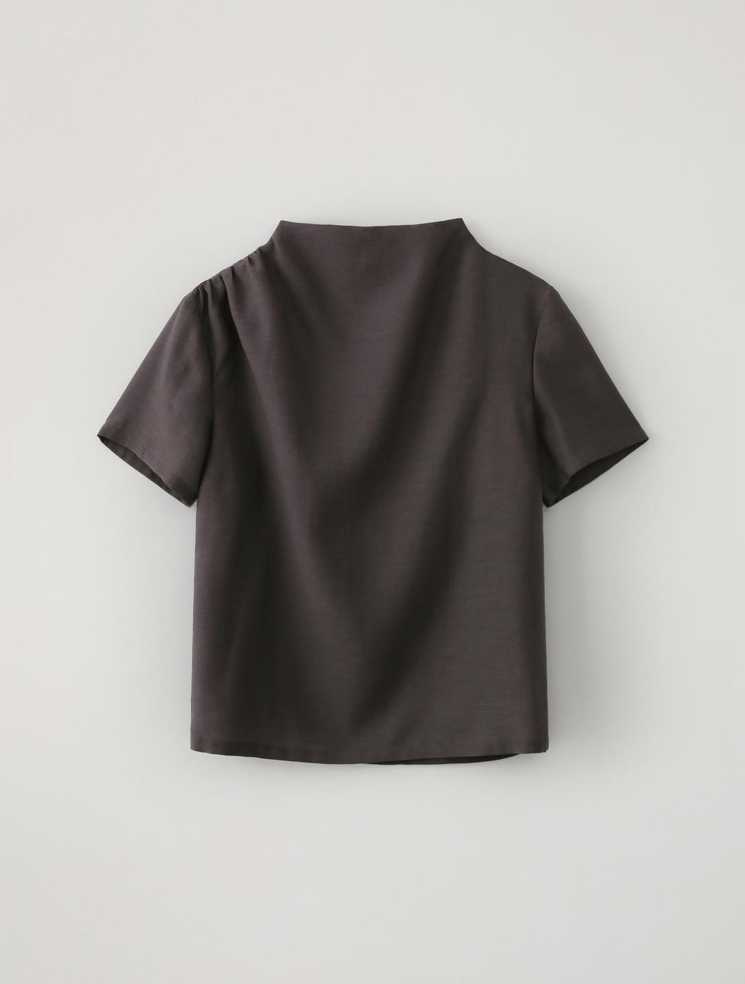 Cowl Neck Blouse (Taupe)