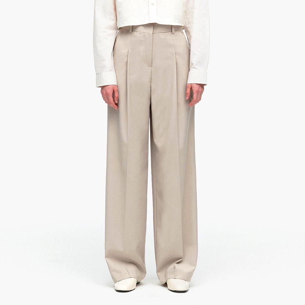 원턱 와이드 슬랙스 베이지 MDPT025BEIGE