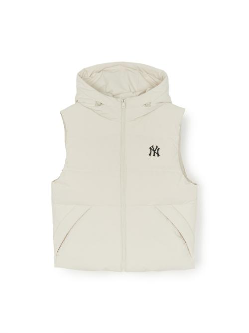 베이직 후드 패딩조끼 NY (D.Cream)