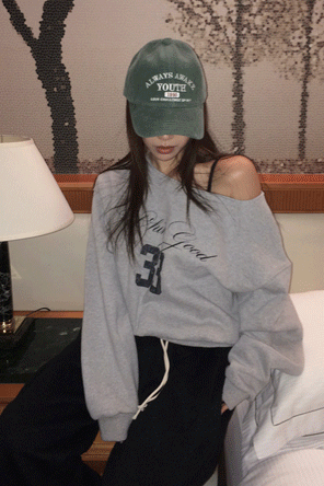 히프나틱 플레슨 레터링 오프 맨투맨[양기모]