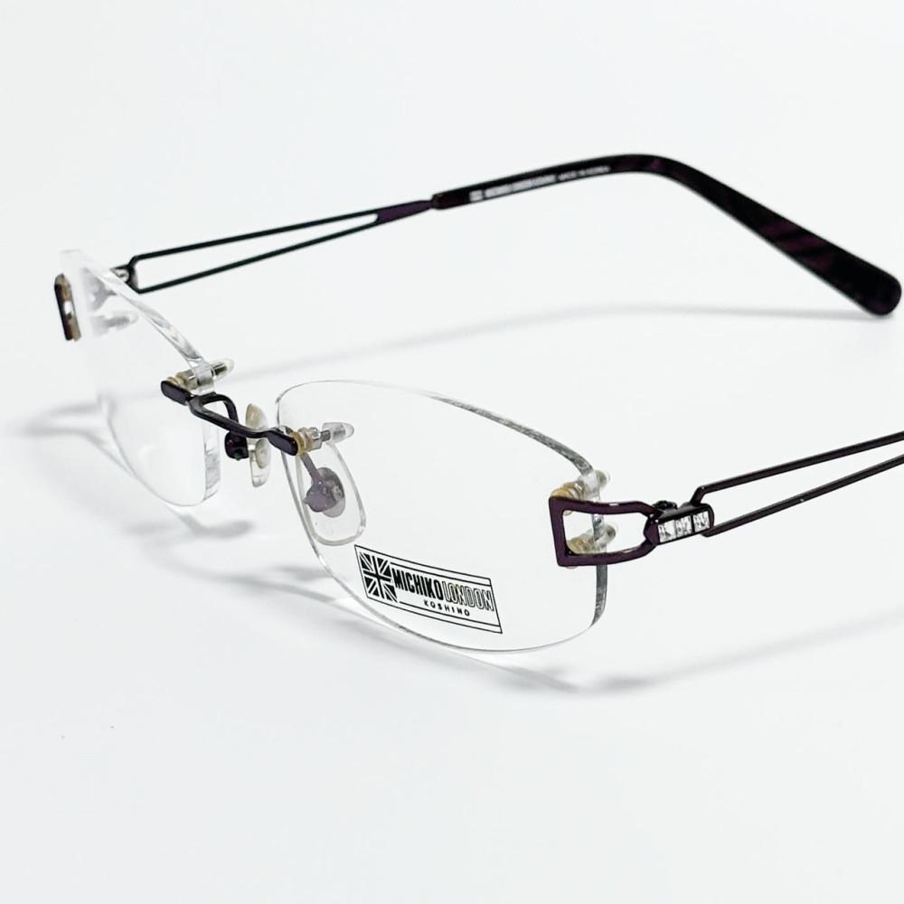 MICHIKO LONDON 퍼플 무테 긱시크 빈티지안경