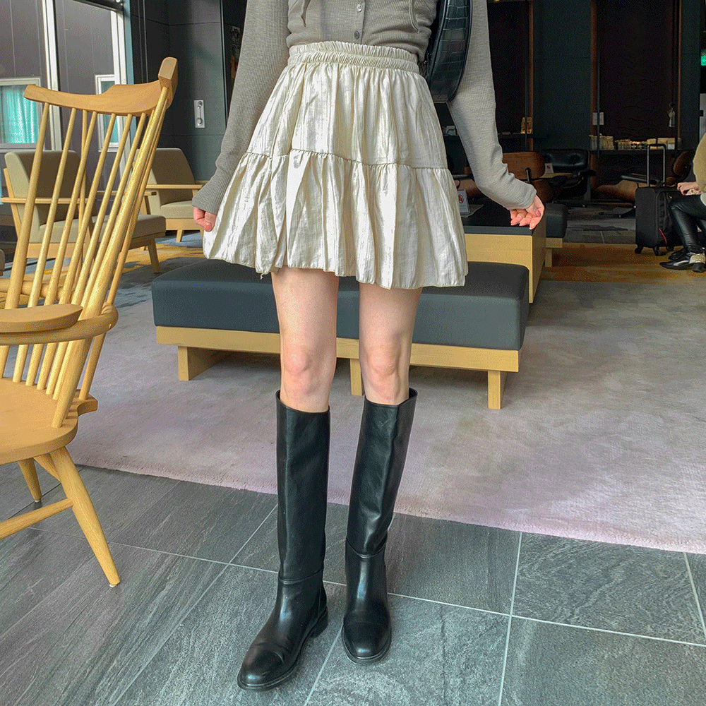 무배🚀[바비룩🩰속치마ok] 발레코어💃러블리 셔링 플레어 쉬폰 미니 스커트 새틴 러플 숏 치마 A라인 Y2K 하이틴 여리룩 청순룩 2COL