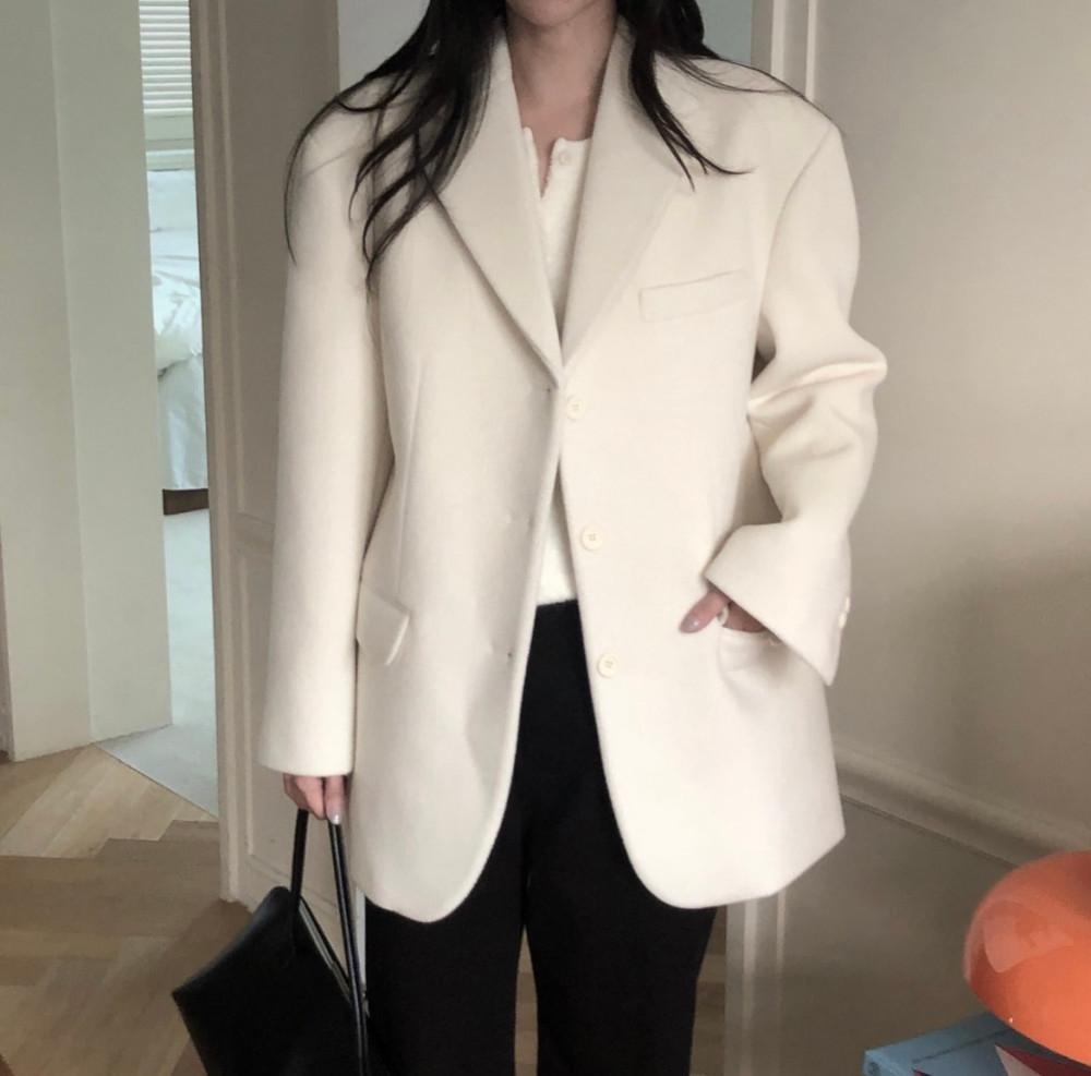 Overclassic 오버클래식 오버 울 하프 코트 자켓 울 80 브랜드공정 2color