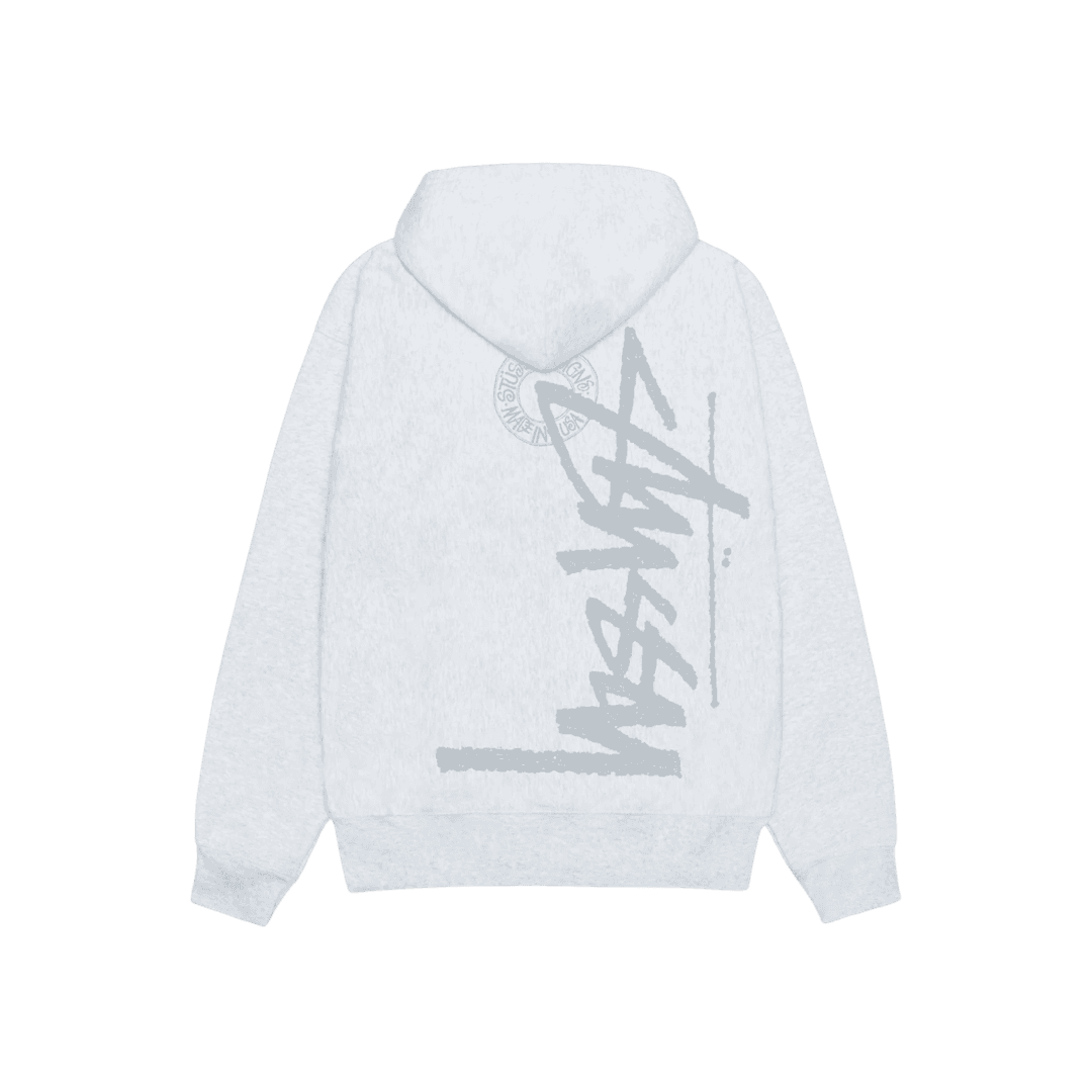 Stussy Buana Stock Zip Hoodie Ash Heather