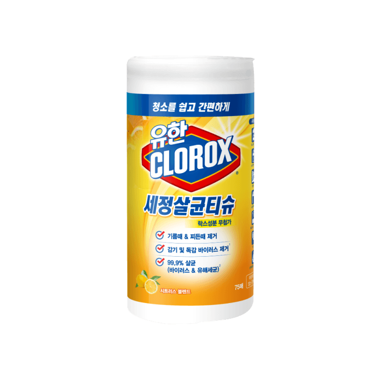 유한락스 다목적 세정살균티슈 시트러스 블렌드 75매