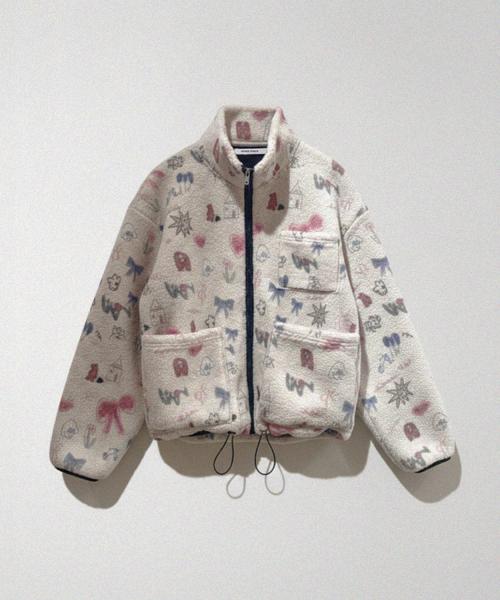 허피 플리스 자켓_아이보리