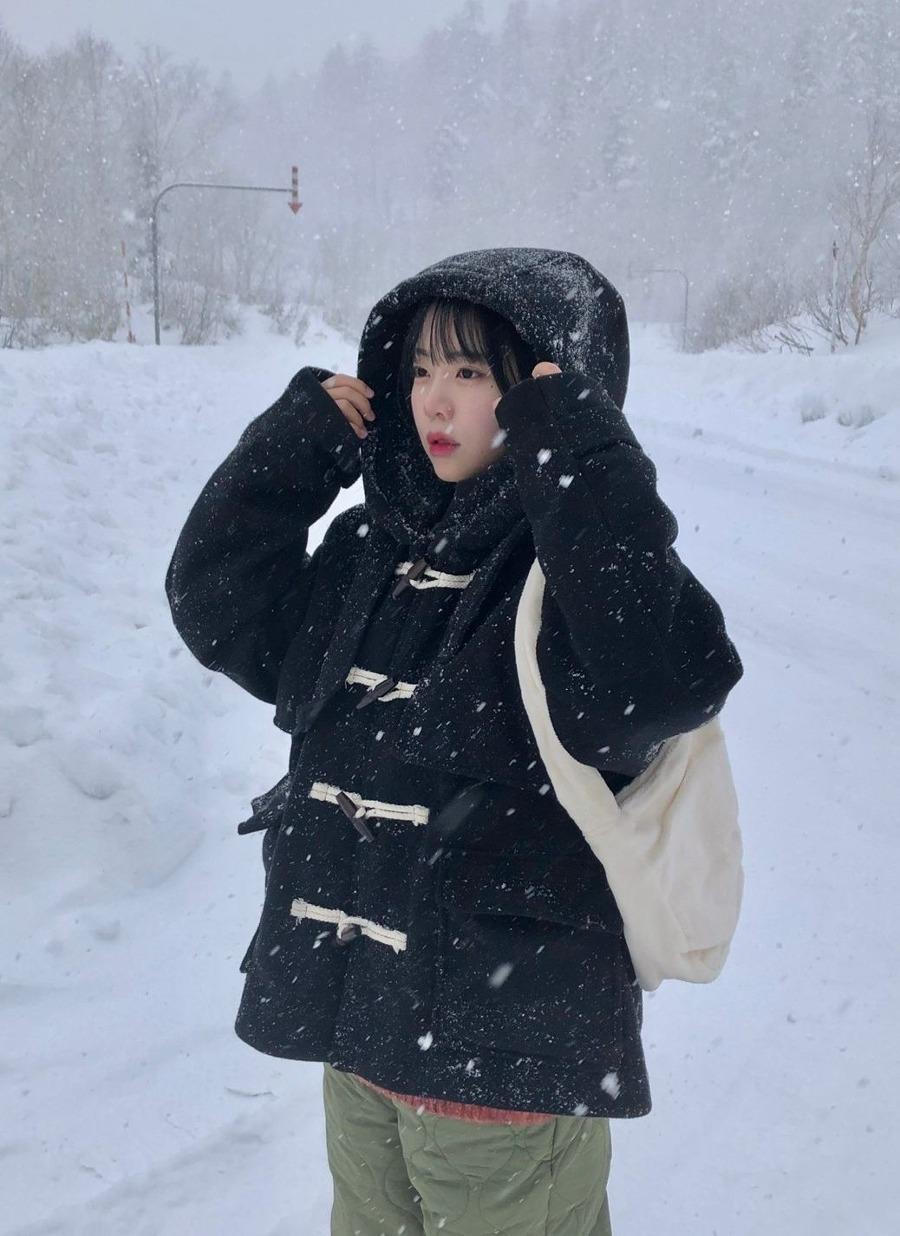 Yuki hood short coat 유키 후드 숏 코트