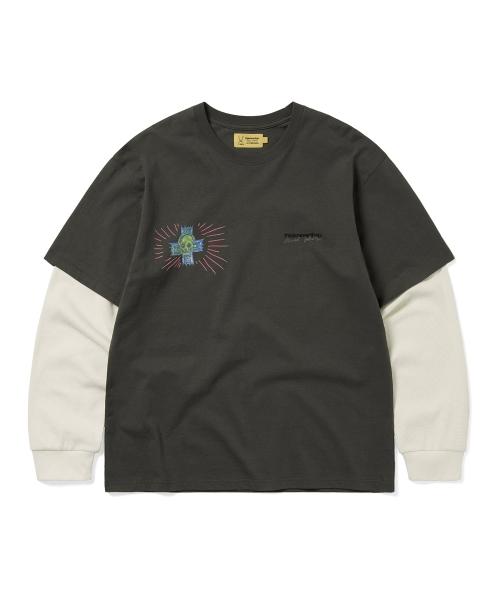 TNT Daniel Johnston Layered L/S Tee Charcoal