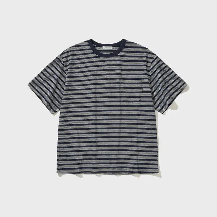 BORDER S/S TEE NAVY
