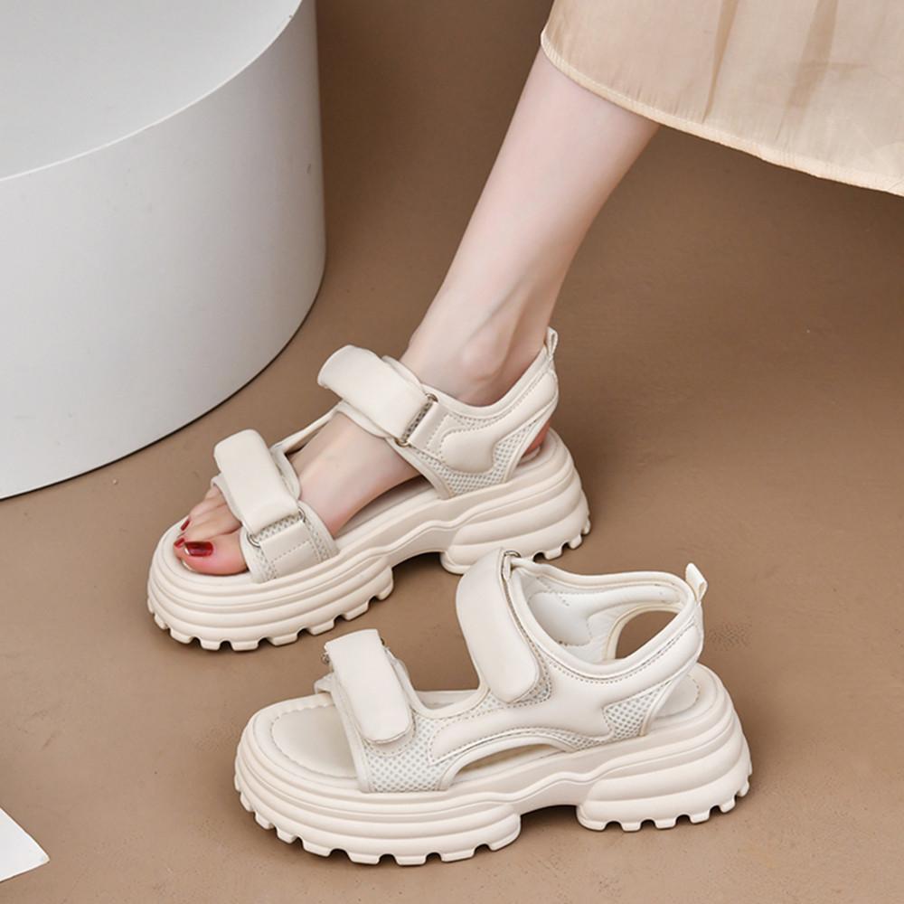 발편한 통굽샌들 4.5cm 어글리샌들 여행샌들 슬랙스코디