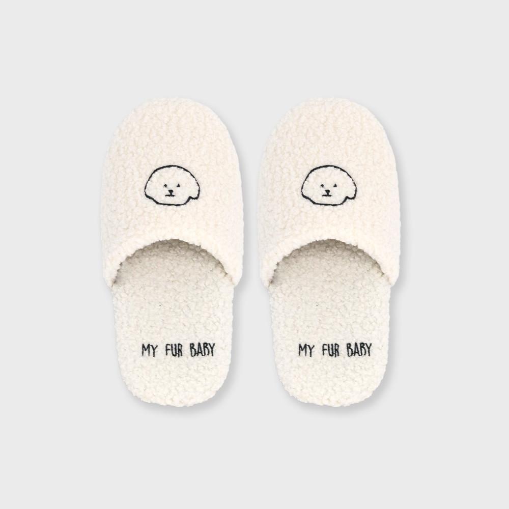 메종드코튼 MY FUR BABY 마이펫 부클 슬리퍼 크림 (225~250mm) 층간소음 방지 거실화 집들이 선물 방한실내화