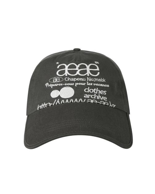 WEB LOGO 5 PANNEL BALL CAP [CHARCOAL]