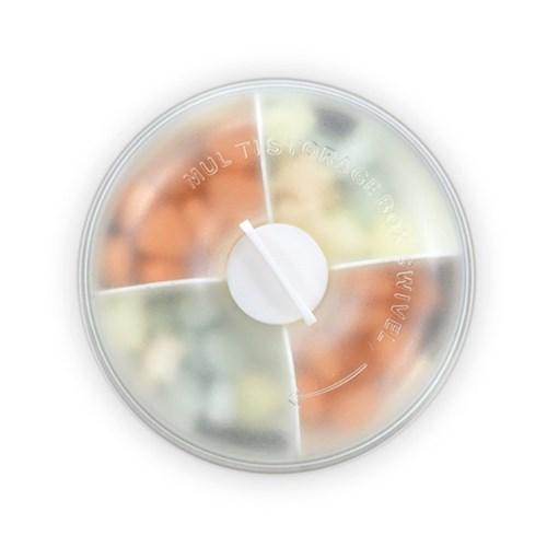 PH 원형 도넛 4칸 약통 U004