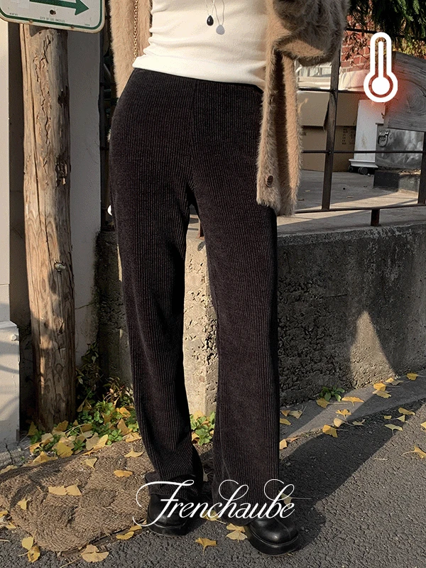 [겨울신상][MADE]디어 벨벳 슬림 부츠컷 밴딩 팬츠