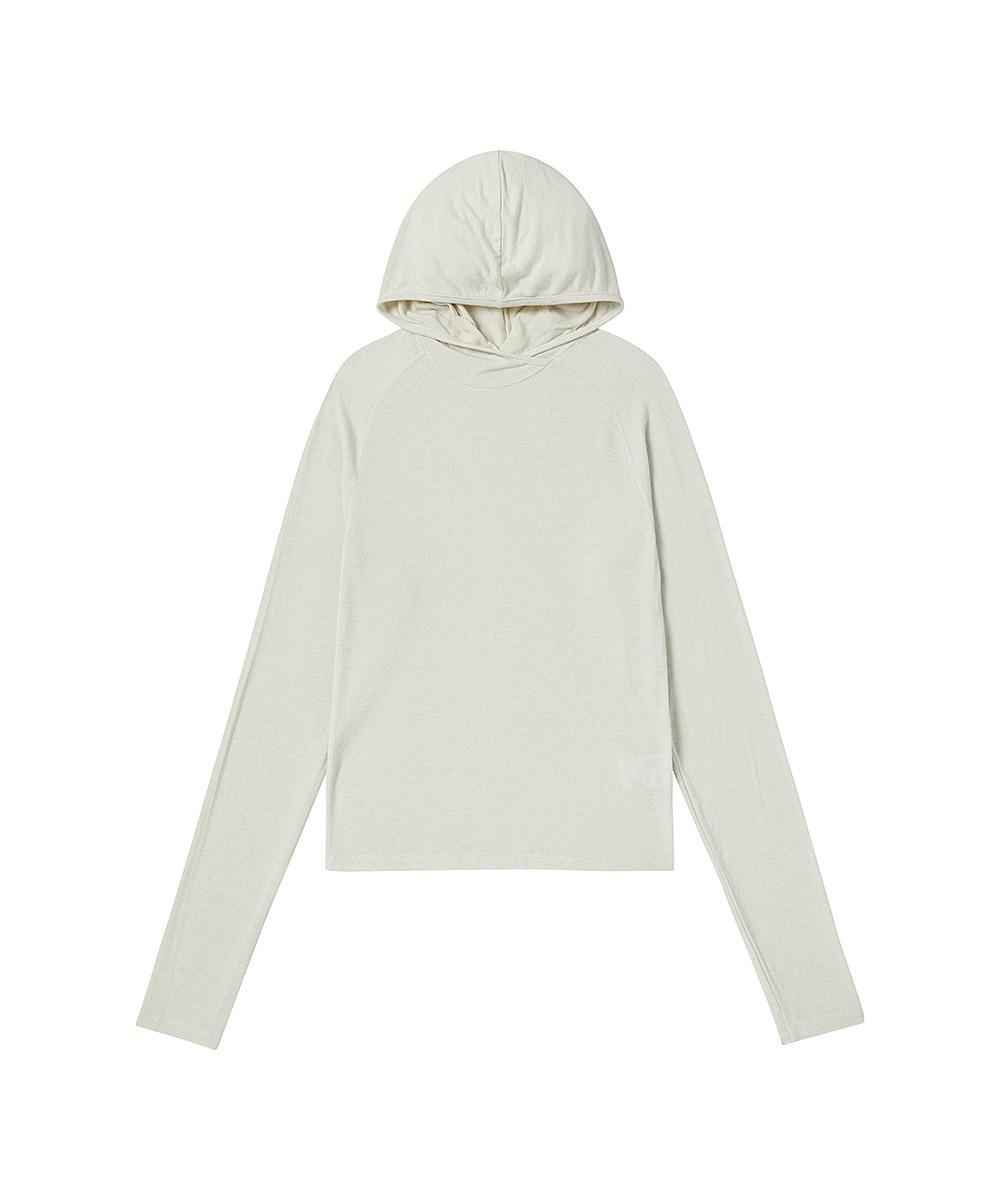 llud Layered Wool Hoodie Ivory W