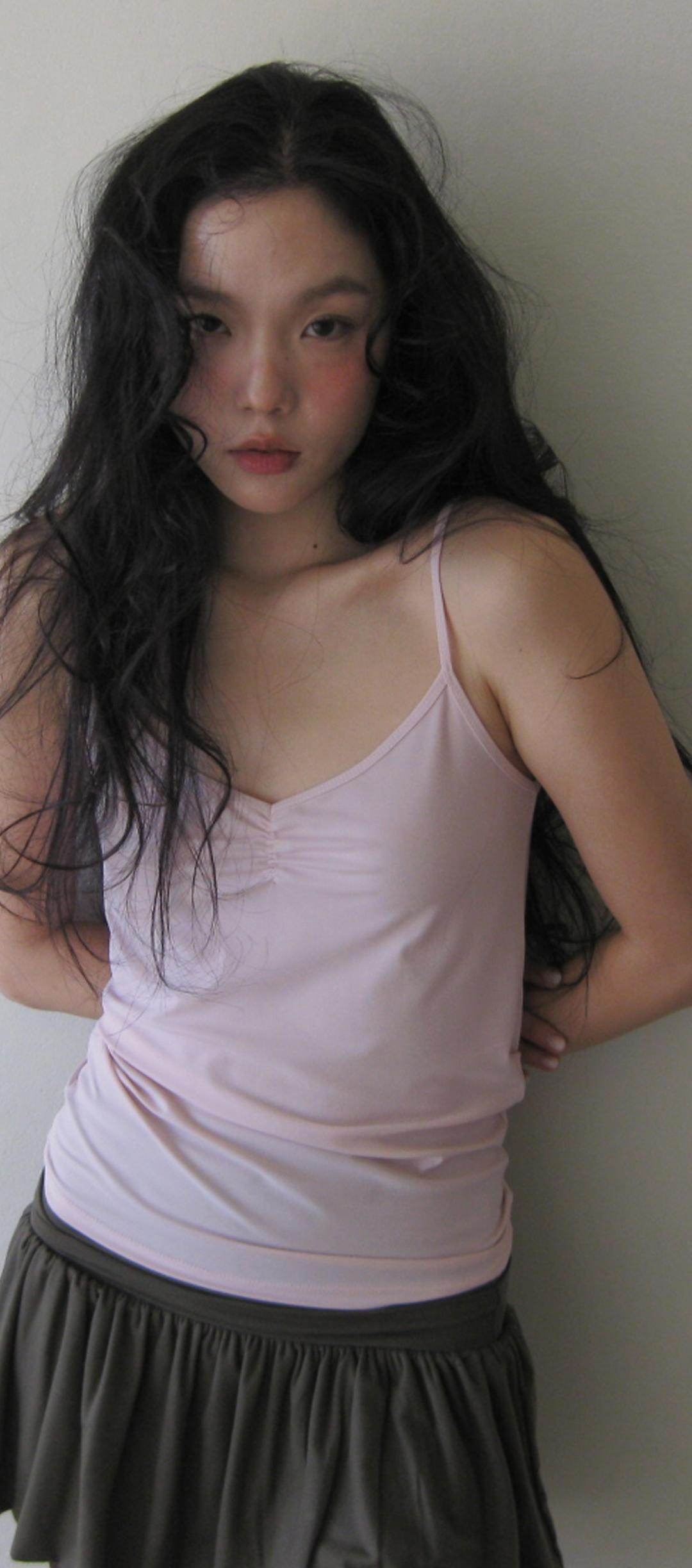 2차★[fe.3] clear sleeveless (pink)