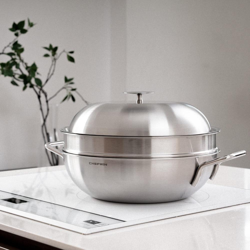 쉐프윈 316STS 커퍼코어 통5중 스텐 파티웍 32cm