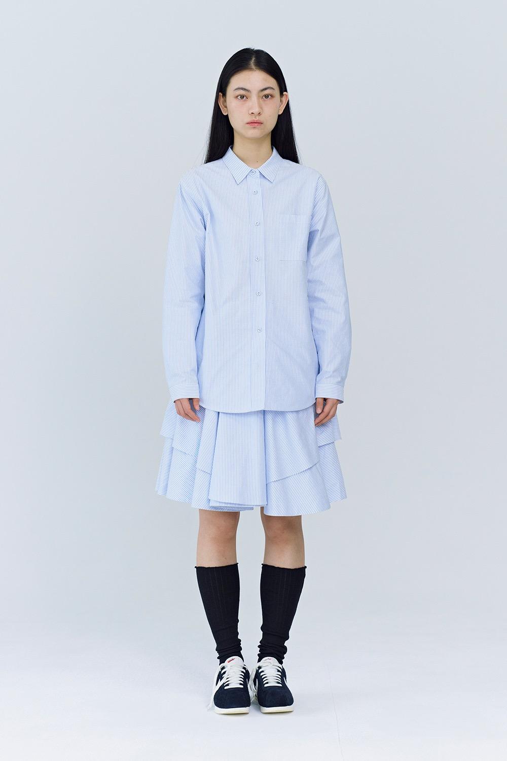 blue stripe cotton shirt