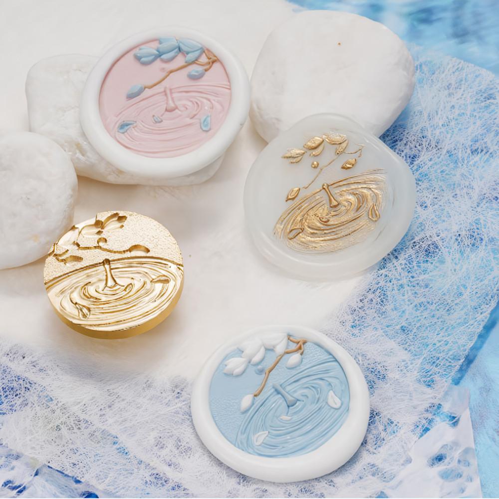 실링왁스 인장 스탬프 오션 프리미엄 해변가 테마 물결 한방울