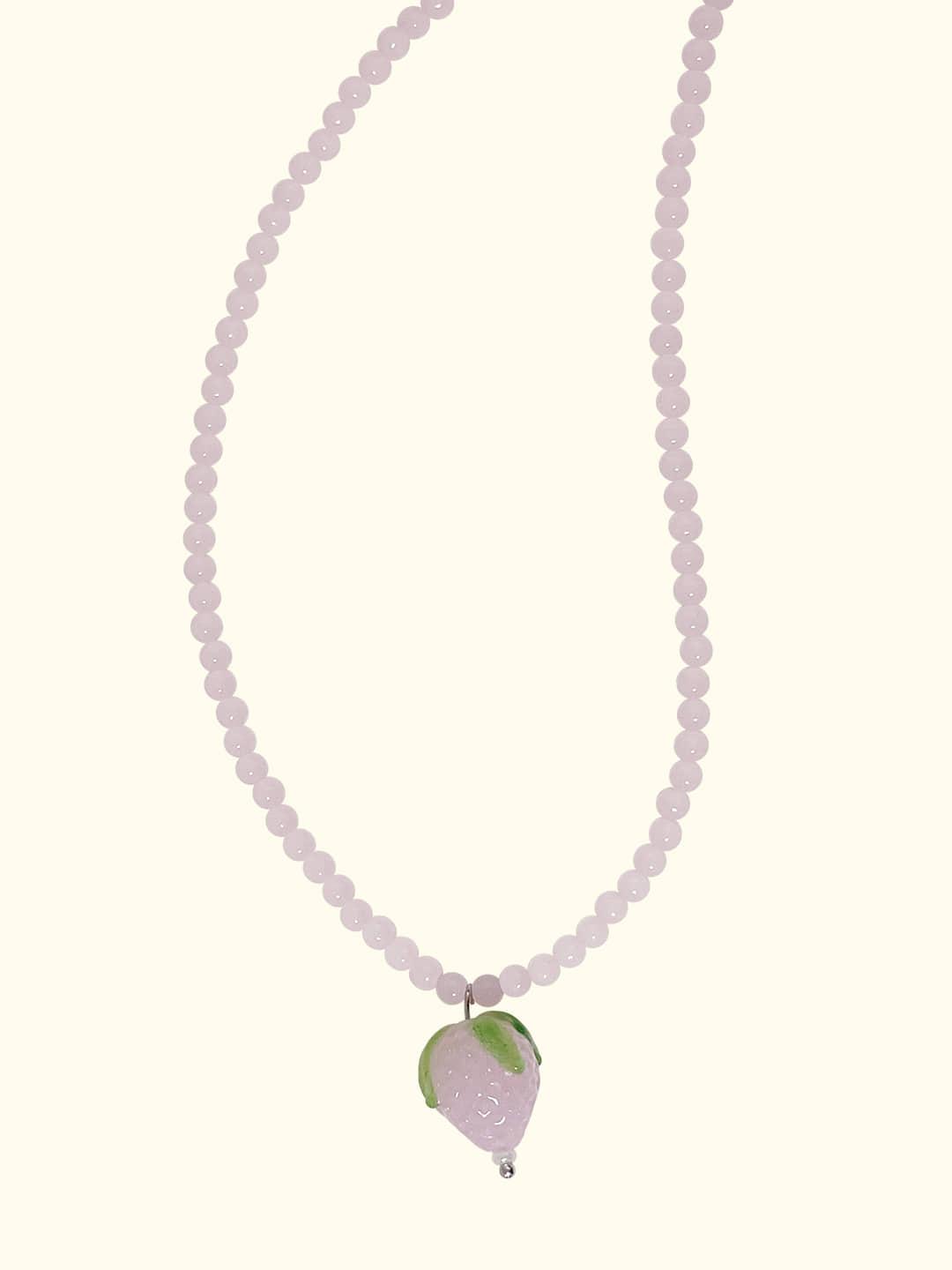 [한정수량] strawberry - milk necklace