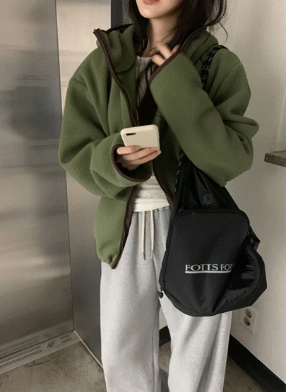 후리스 후드 집업 3color