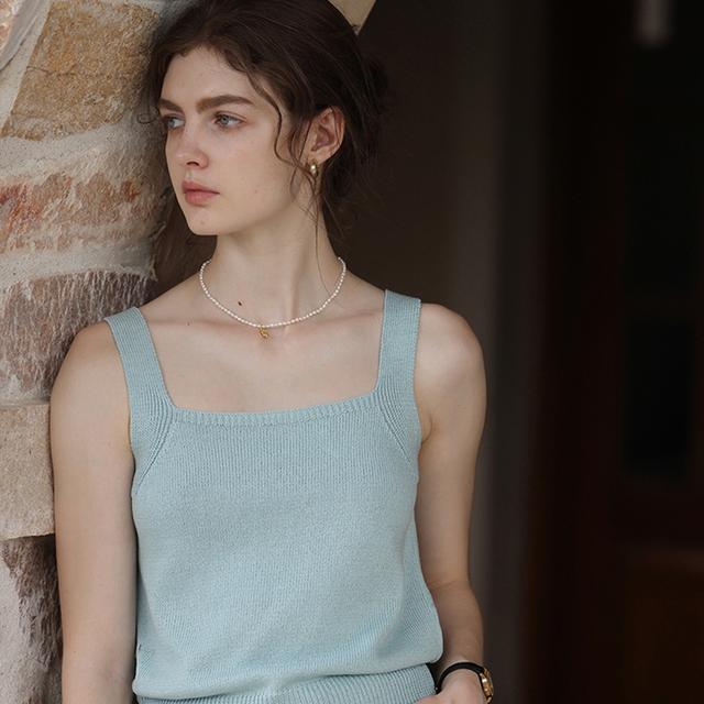 LOIS sleeveless knit top_3colors