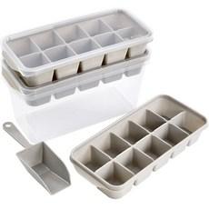 자이티 얼음쏘옥 하이볼 얼음 트레이 얼음틀 10구 3개 + 얼음통 + 스쿱 세트