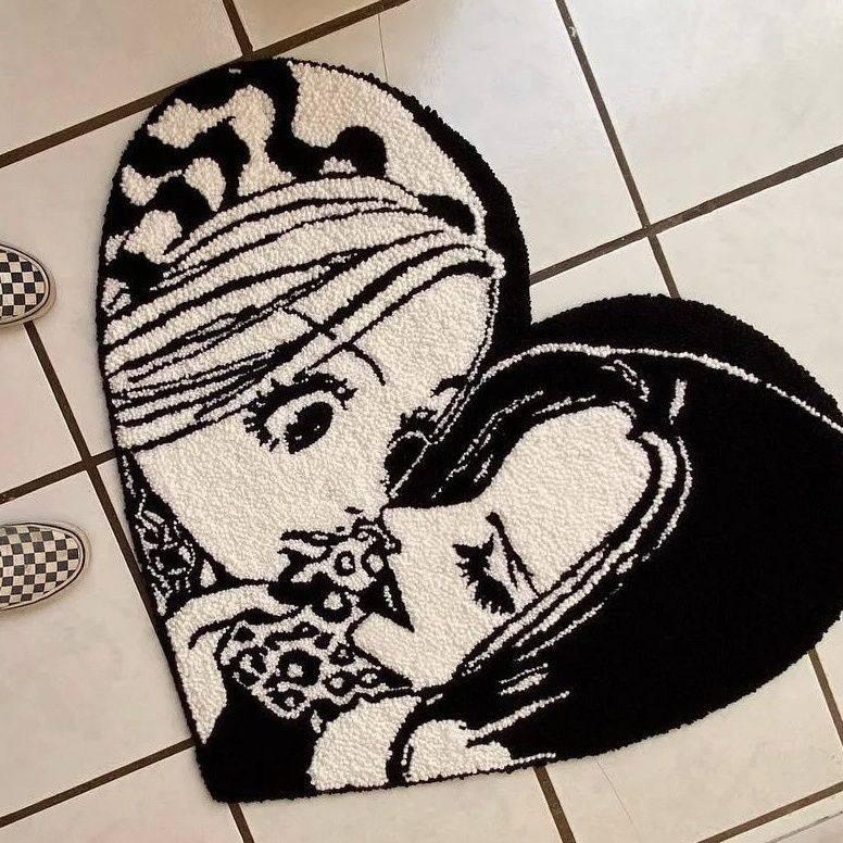 [해외]NANA 나나 하트 모양 러그 매트