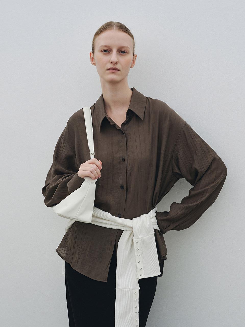 Soft Crinkle Shirt (Brown)