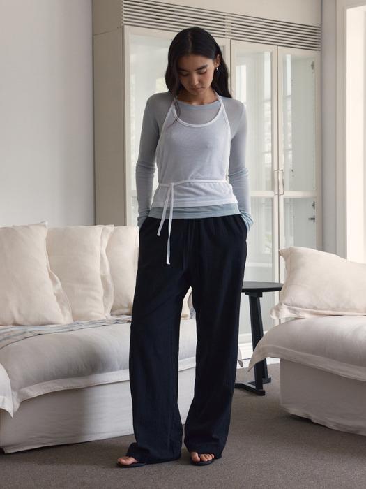 Lace Sheer Pants (Black)