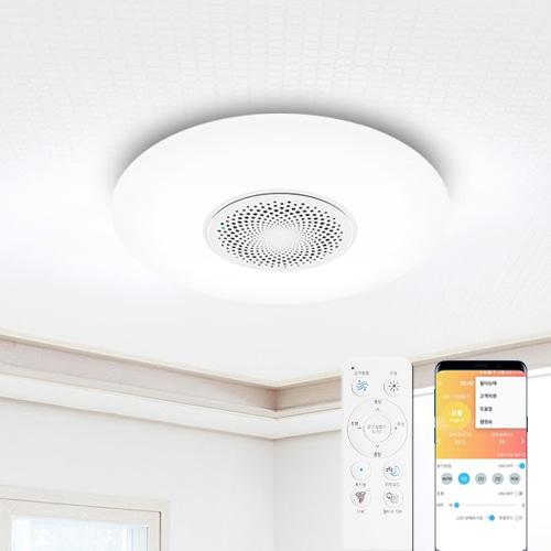 퓨어루미 천장형 공기청정기 겸용 LED 스마트 방등 플리커프리 리모컨 IoT  밝기조절 KC