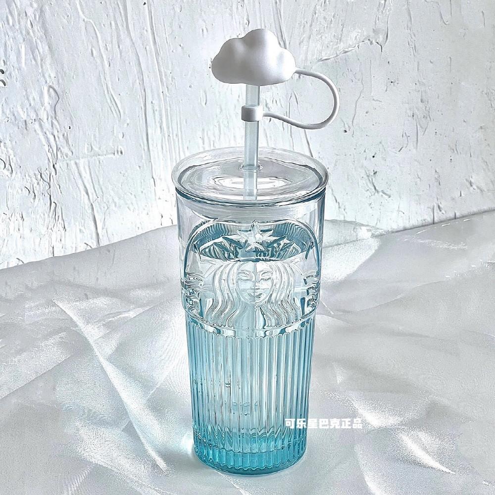 스타벅스 2023 여름MD 투명 유리 텀블러 벚꽃 구름 에디션 550ml