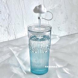 스타벅스 2023 여름MD 투명 유리 텀블러 벚꽃 구름 에디션 550ml