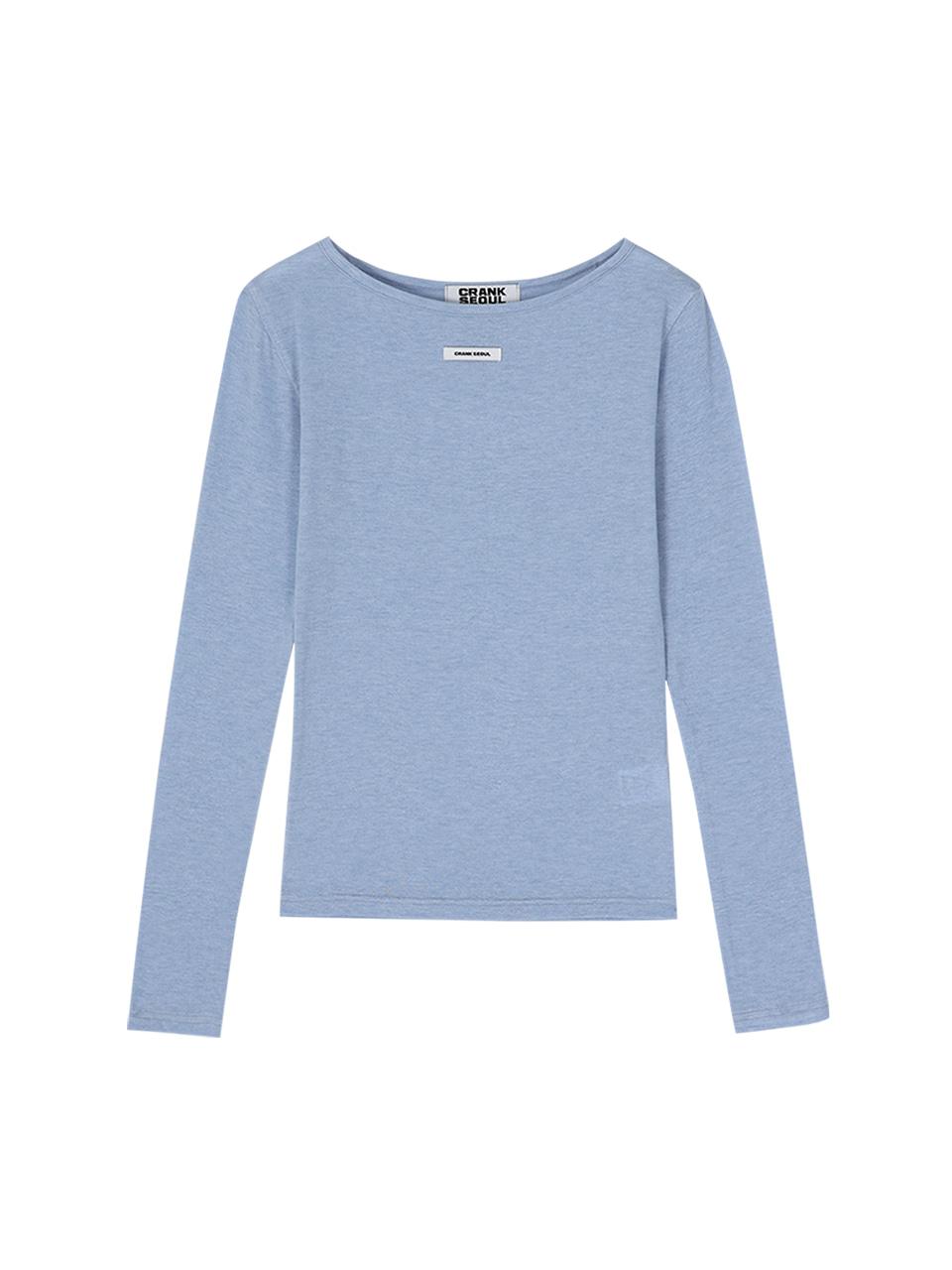 BASIC BOATNECK TOP_SKY BLUE