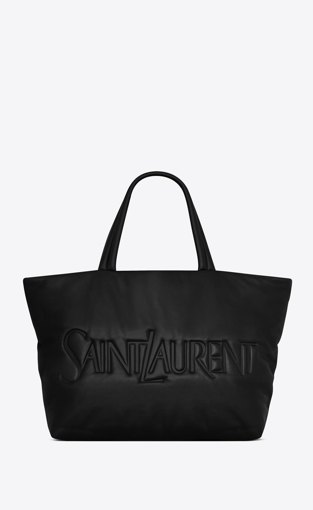 나파 램스킨 소재의 saint laurent 토트백