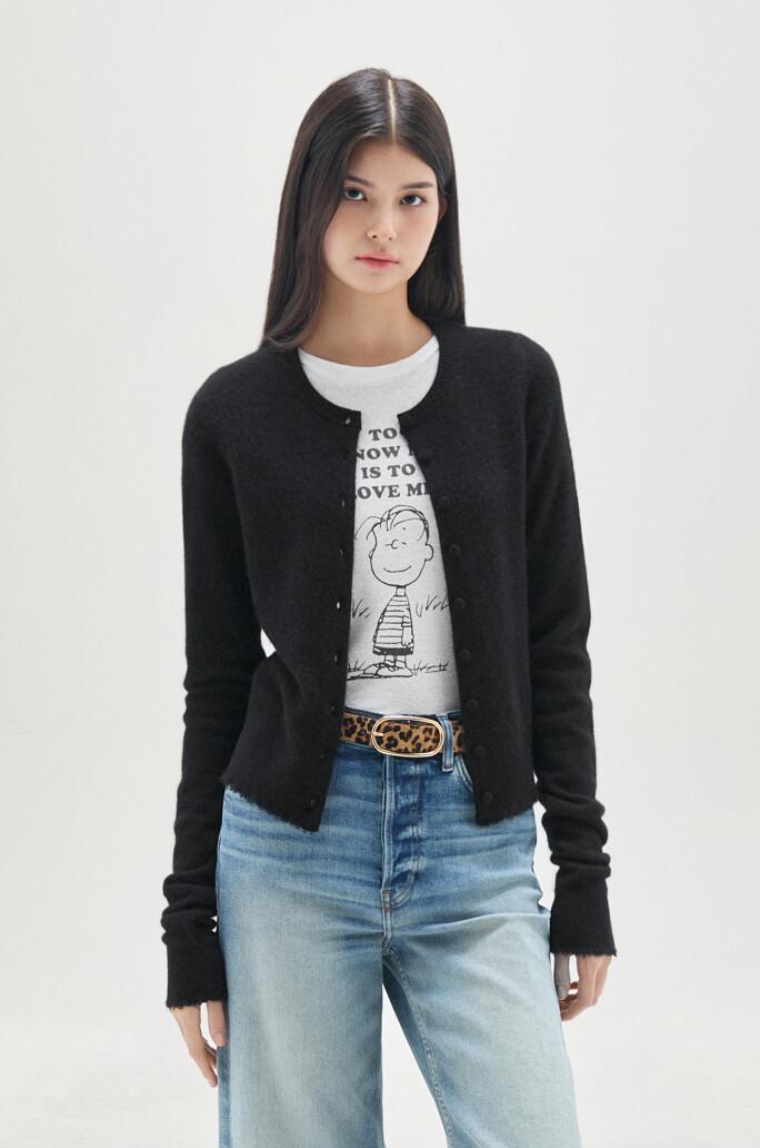 [RE/DONE] 캐시미어 크루넥 니트 가디건