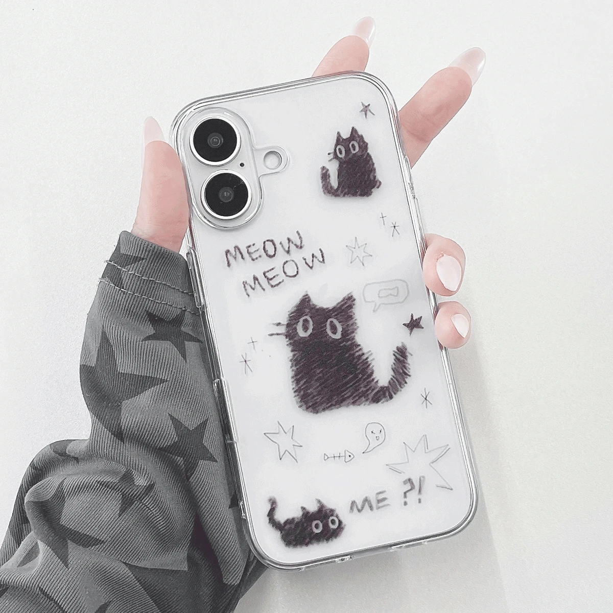 [젤리+반투명디자인]블랙캣툰