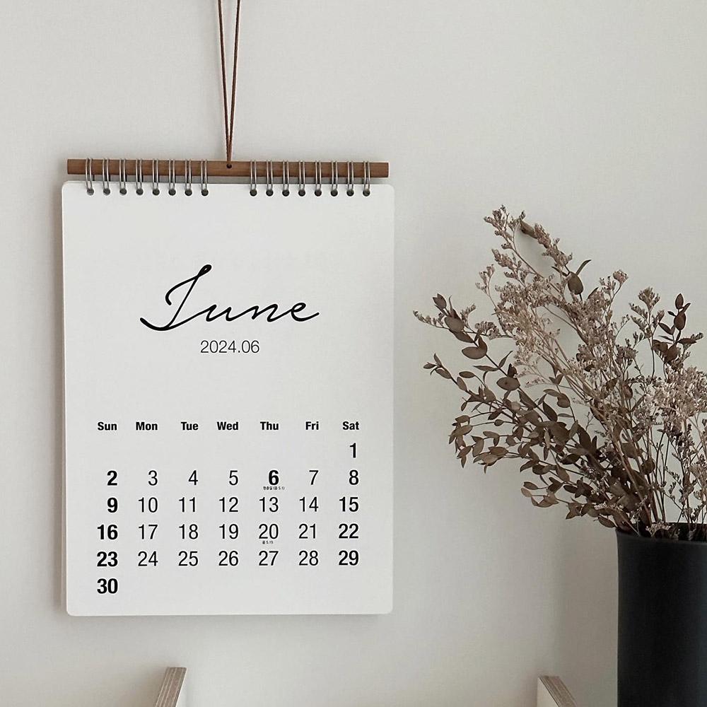 JD홈드레싱 2024년 우드 벽걸이 달력 2차